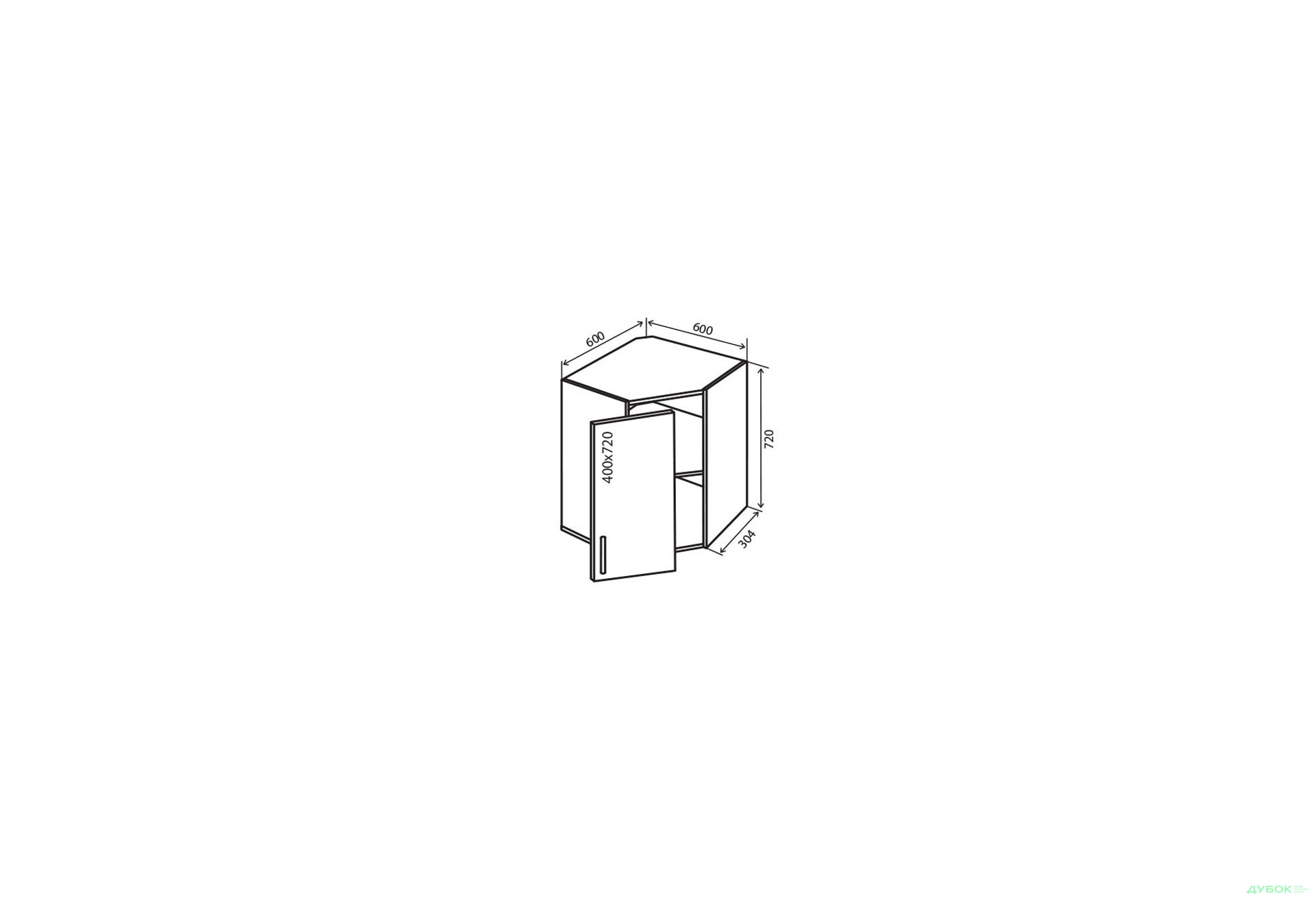 Изображение 1 - В14 Тумба угловая 1Д М.Глосс VIP Люкс / M.Gloss VIP Luxe Вип-Мастер