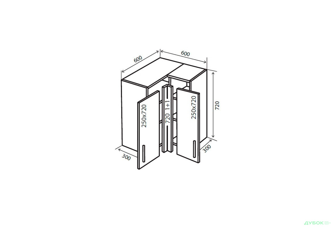 В18 Тумба кутова 60х60 М.Глосс VIP Люкс / M.Gloss VIP Luxe VIP-master - Зображення 1 Зображення 1 - В18 Тумба кутова 60х60 М.Глосс VIP Люкс / M.Gloss VIP Luxe VIP-master