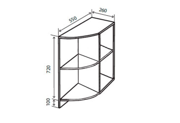 Н37R Полки угловые М.Глосс VIP Люкс / M.Gloss VIP Luxe Вип-Мастер
