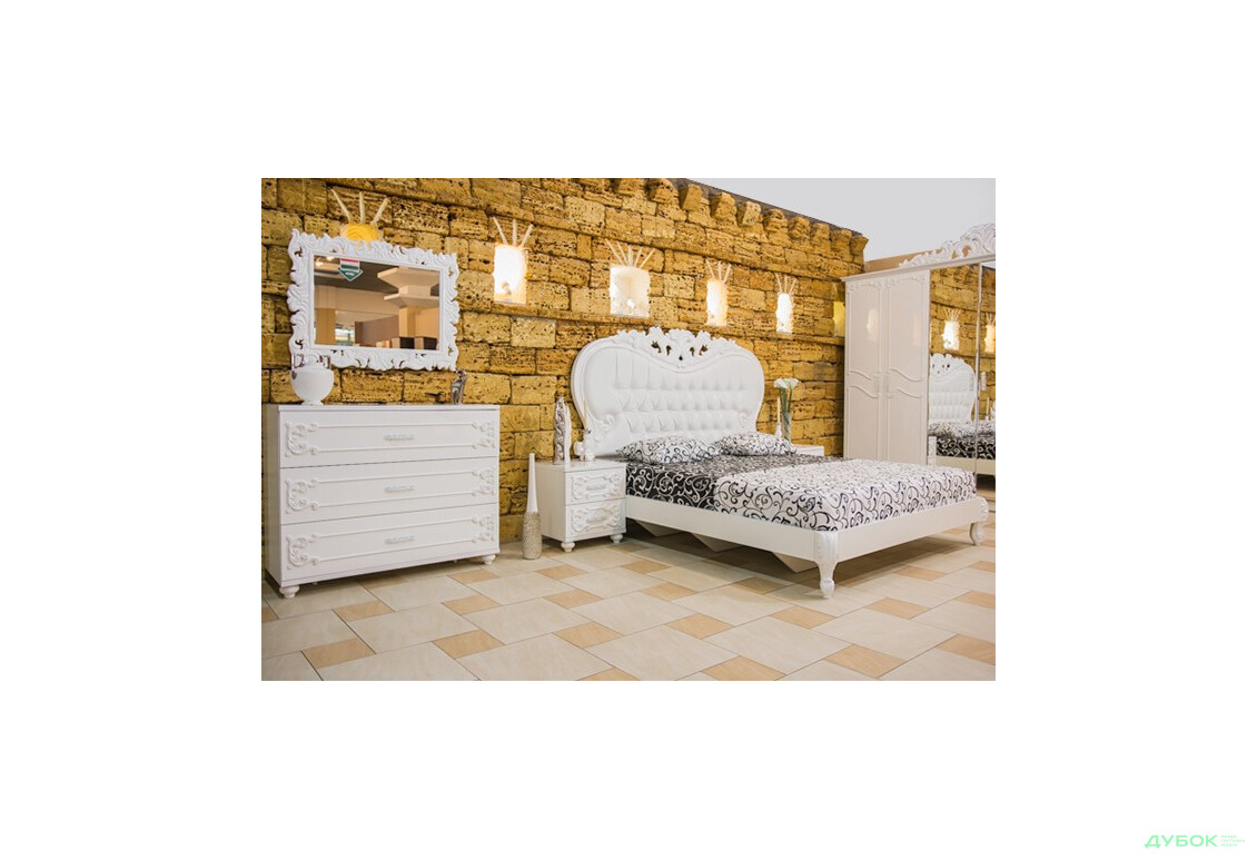 Спальня Лючія (біла) Комплект з комодом Embawood