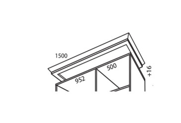 Карниз 1500 (глиб. 600) Рим-Венеціано 2Д 1.5м VIP-master