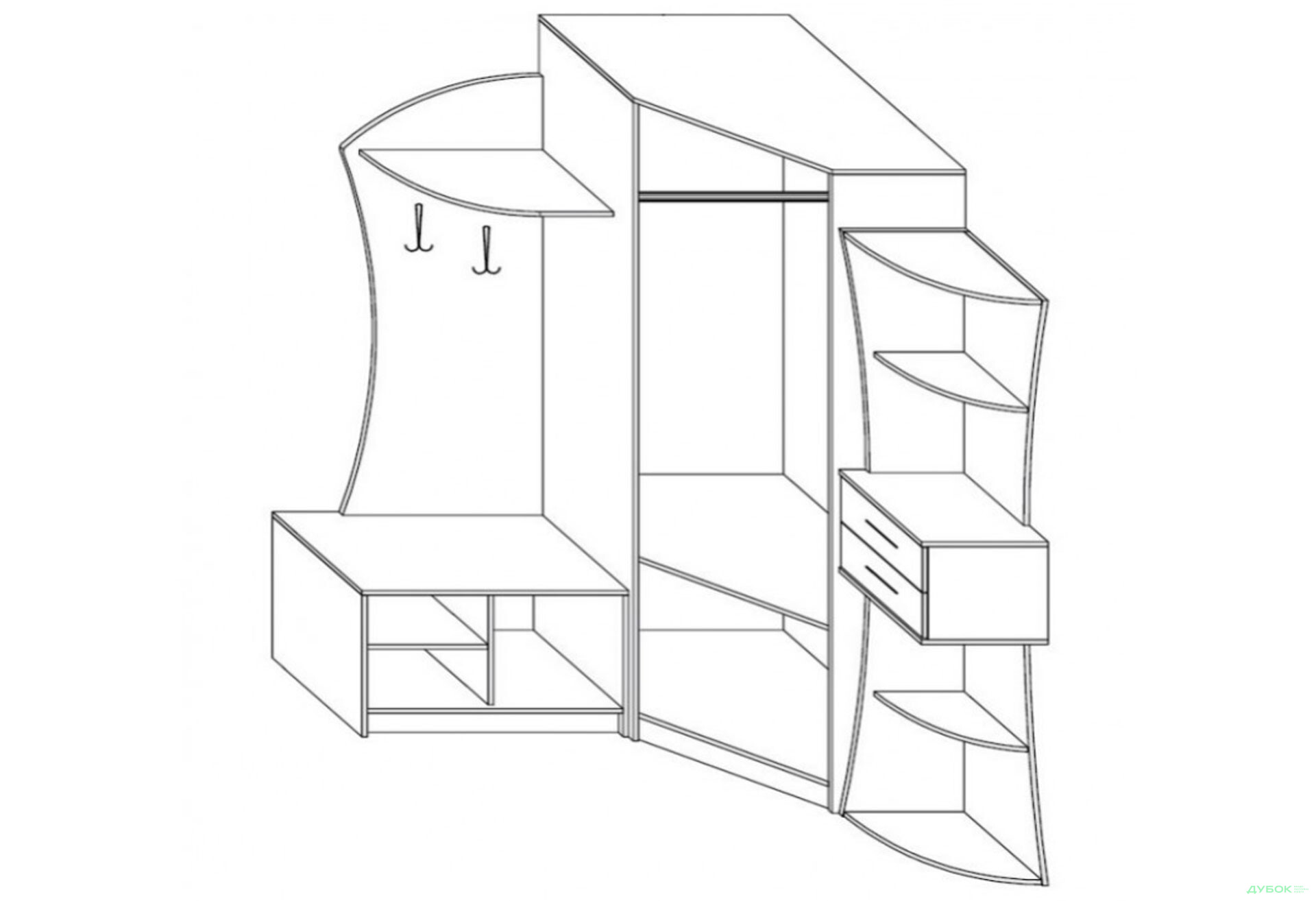 Прихожая Беатрис (светлая) Svit Mebliv - Изображение 2 Изображение 2 - Прихожая Беатрис (светлая) Svit Mebliv