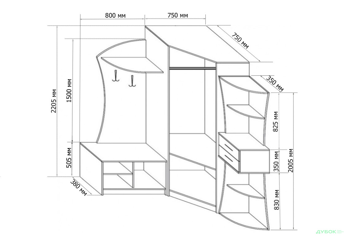 Передпокій Беатріс (світла) Світ Меблів - Зображення 3 Зображення 3 - Передпокій Беатріс (світла) Світ Меблів