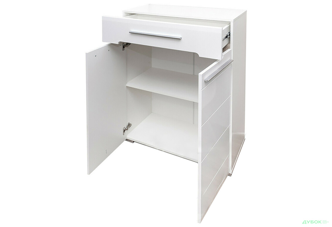 Зображення 3 - Комод Світ Меблів Бянко 2-дверний з шухлядою 80 см Білий