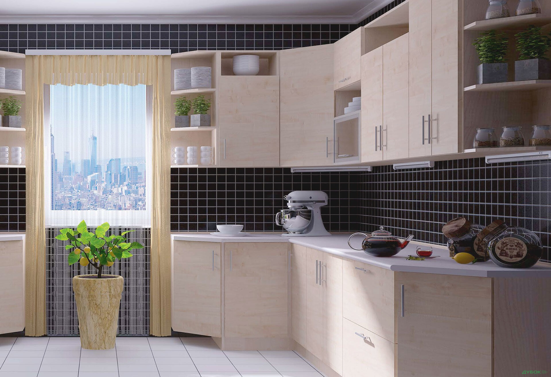 Модульная кухня Нико (ДСП) БМФ - Изображение 1 Изображение 1 - Модульная кухня Нико (ДСП) БМФ