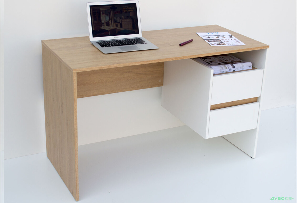 Изображение 3 - Стол письменный ВМВ Холдинг HO 2S 120x55 см с ящиками, белый/дуб каменный