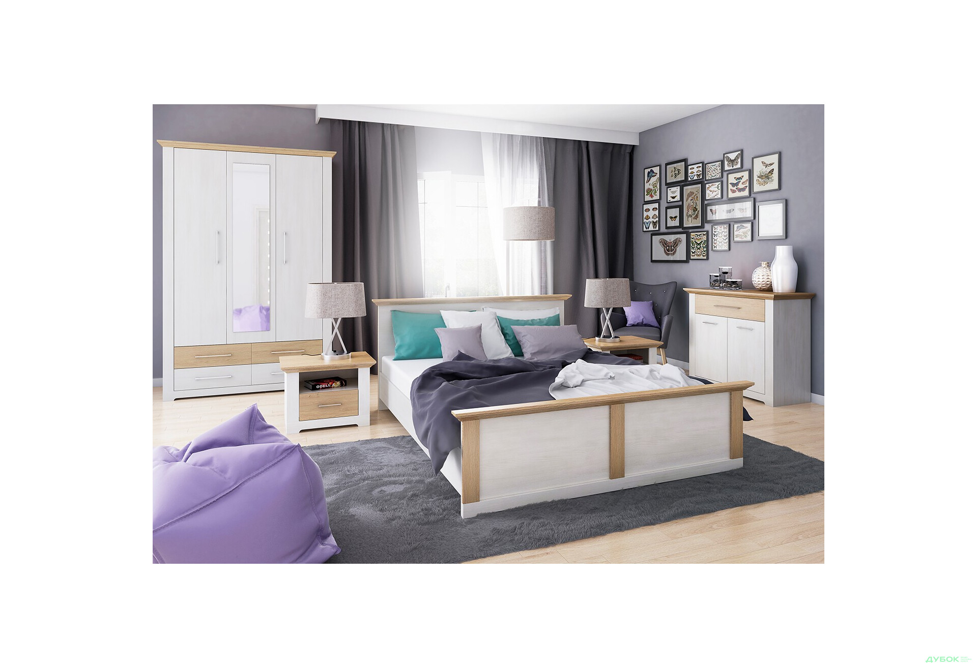 Спальня Арсал / Arsal Сосна Комплект 3D ВМВ Холдинг - Изображение 1 Изображение 1 - Спальня Арсал / Arsal Сосна Комплект 3D ВМВ Холдинг