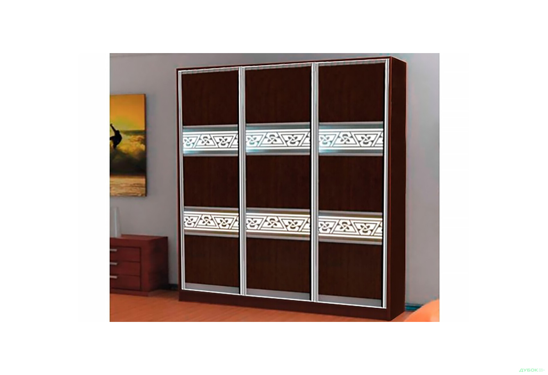 Шафа-купе 3D 2000х2100х600 (AL) MebelStar - Зображення 5 Зображення 5 - Шафа-купе 3D 2000х2100х600 (AL) MebelStar