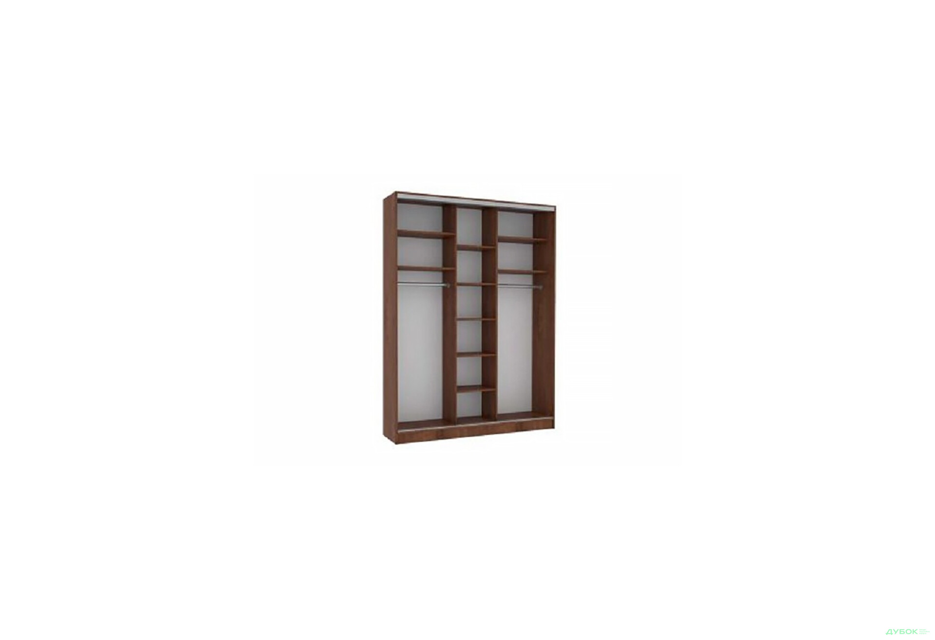Зображення 2 - Шафа-купе 3D 1800х2100х600 (AL) з кутовими полками MebelStar