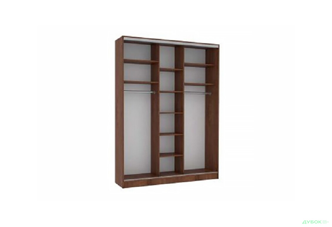 Зображення 2 - Шафа-купе 3D 1800х2100х600 (AL) з кутовими полками MebelStar