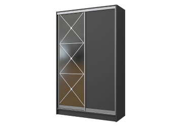 Шкаф-купе 2D 1000х2100х60 (AL) Мебель Стар