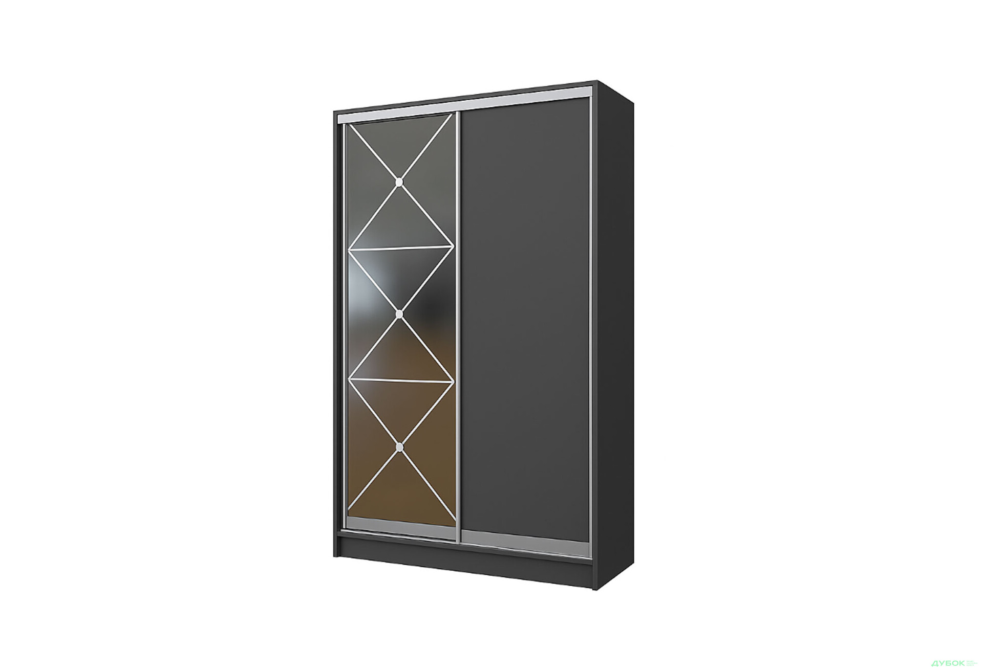 Шафа-купе 2D 1000х2100х60 (AL) MebelStar - Зображення 1 Зображення 1 - Шафа-купе 2D 1000х2100х60 (AL) MebelStar