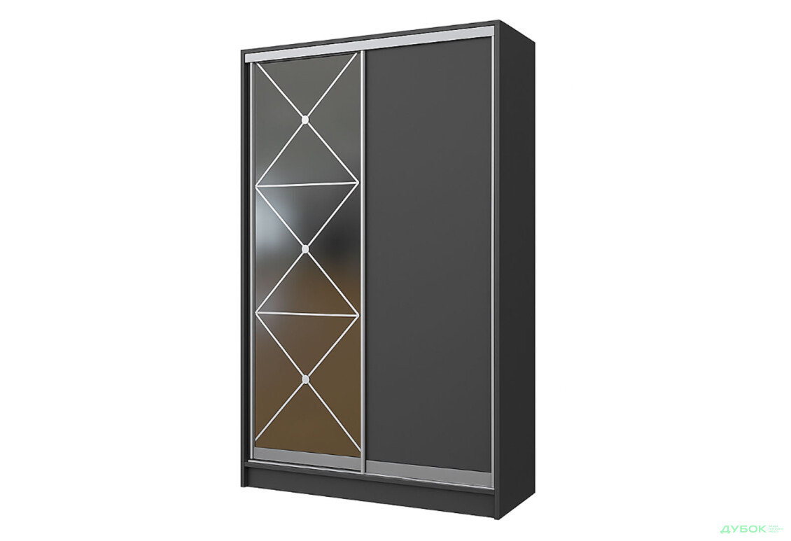 Шафа-купе 2D 1000х2100х60 (AL) MebelStar