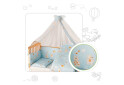 Фото 2 - Кровать Симба (Орех) с шухл.+матрас+постель 120х60,голубой Агу