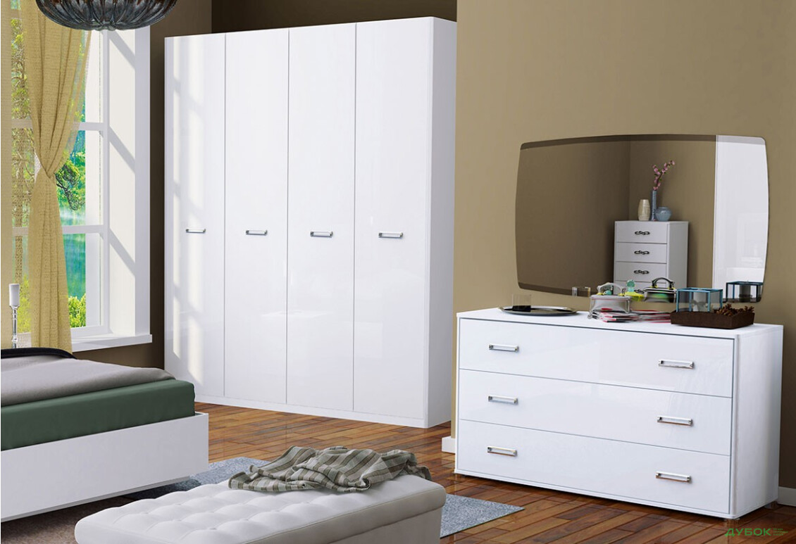 Модульная спальня Бэлла (белая) МироМарк - Изображение 7 Изображение 7 - Модульная спальня Бэлла (белая) МироМарк