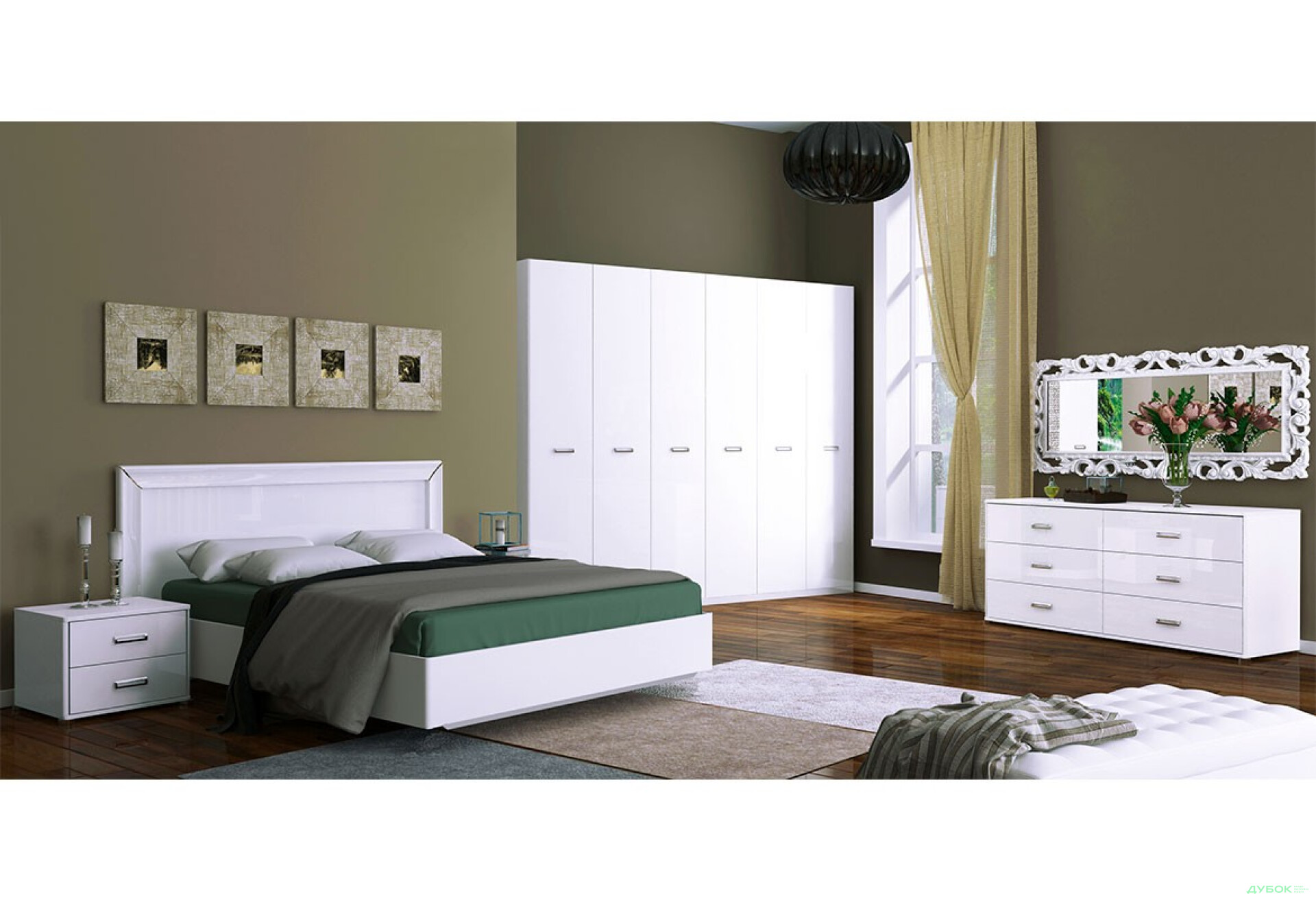 Фото 8 - Модульная спальня Бэлла (белая) МироМарк