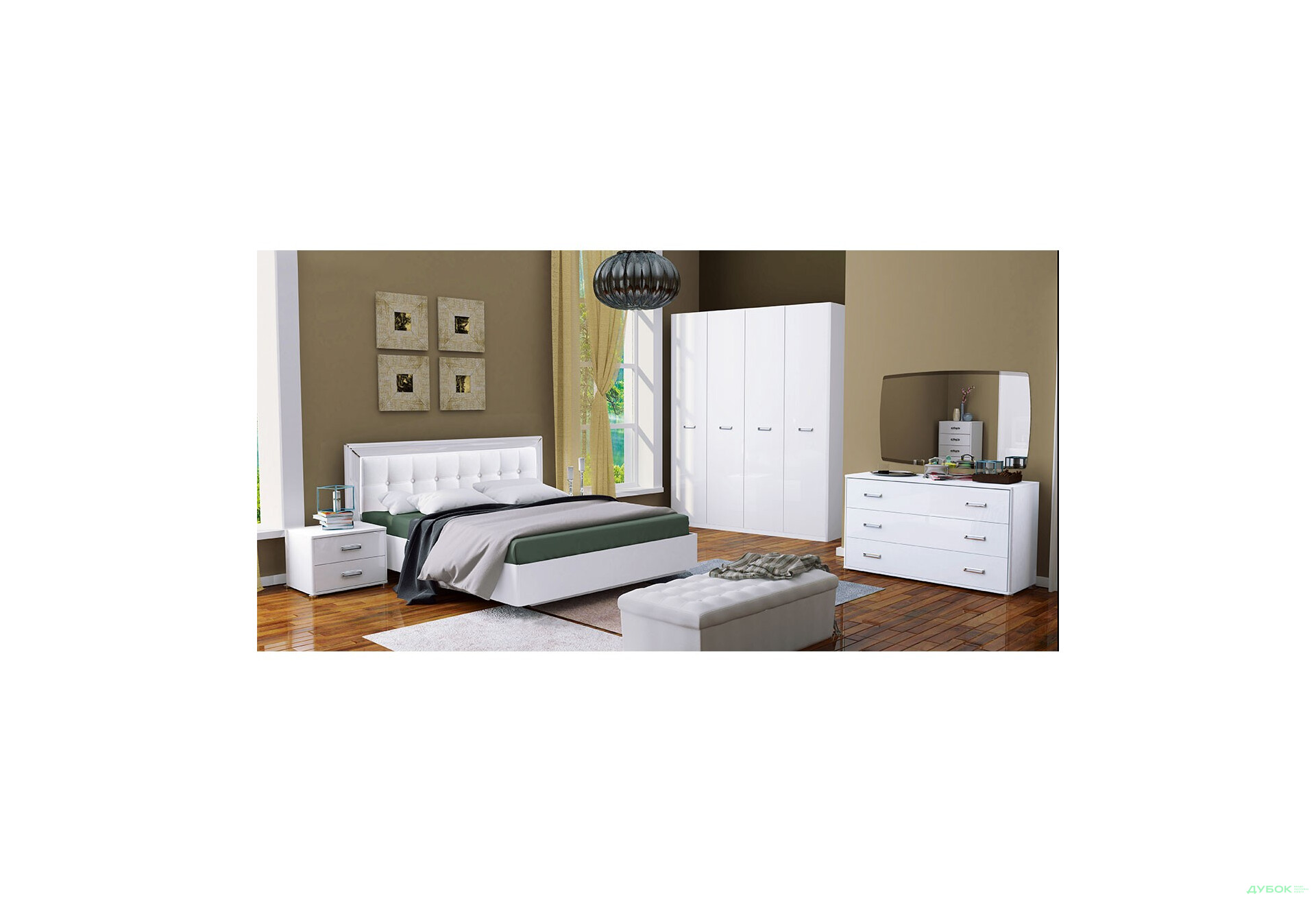 Модульная спальня Бэлла (белая) МироМарк - Изображение 10 Изображение 10 - Модульная спальня Бэлла (белая) МироМарк