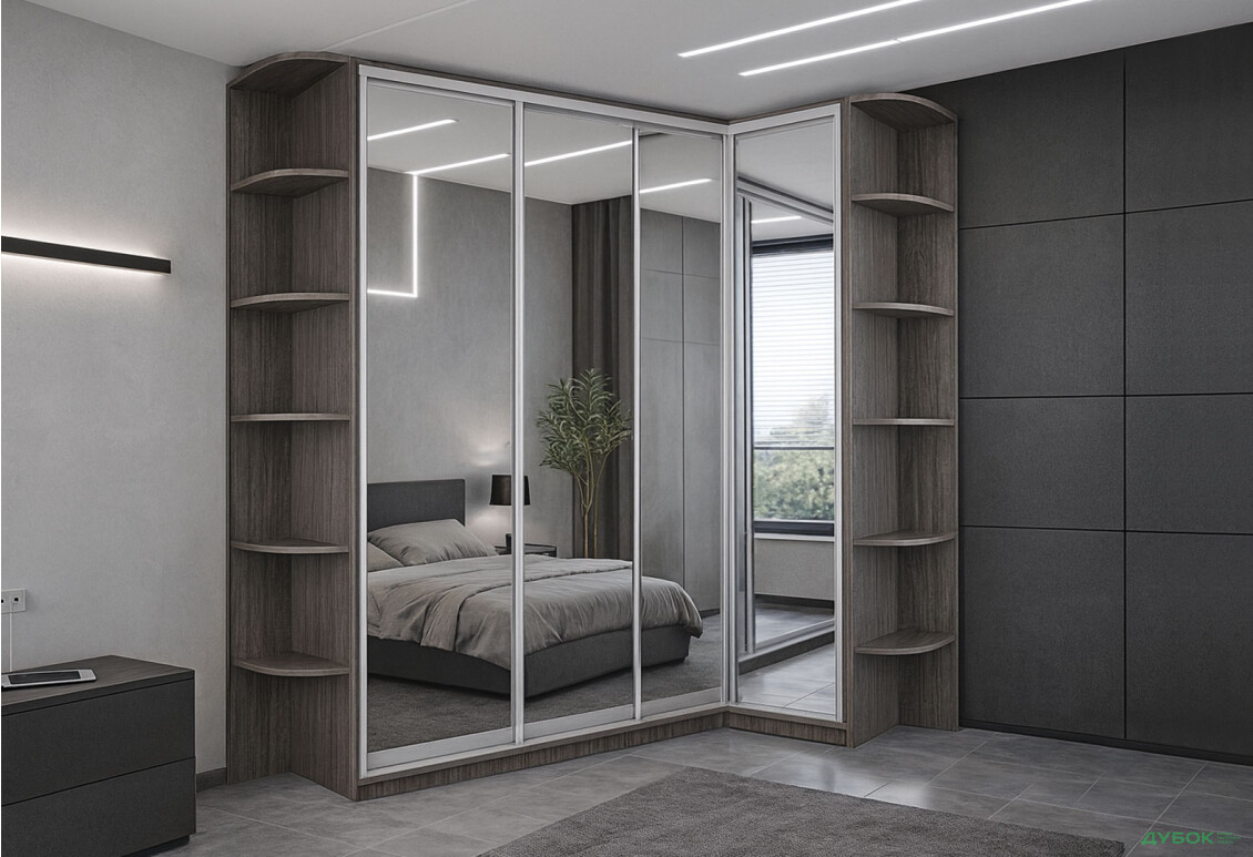 Зображення 2 - Шафа-купе кутова 4Д 2200х2680х1520 VIP-master