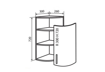 В15R+ Полиці кутові 72