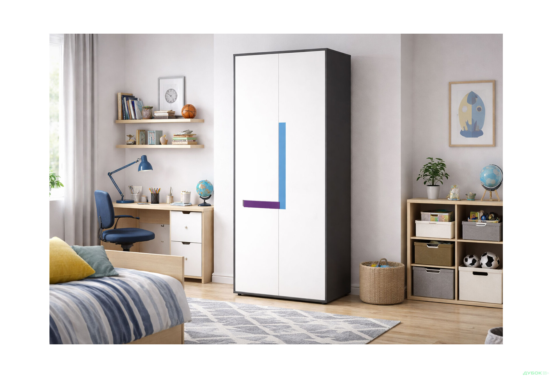 Изображение 2 - Шкаф VMV holding Алекс 2-дверный 84 см Серо-белый