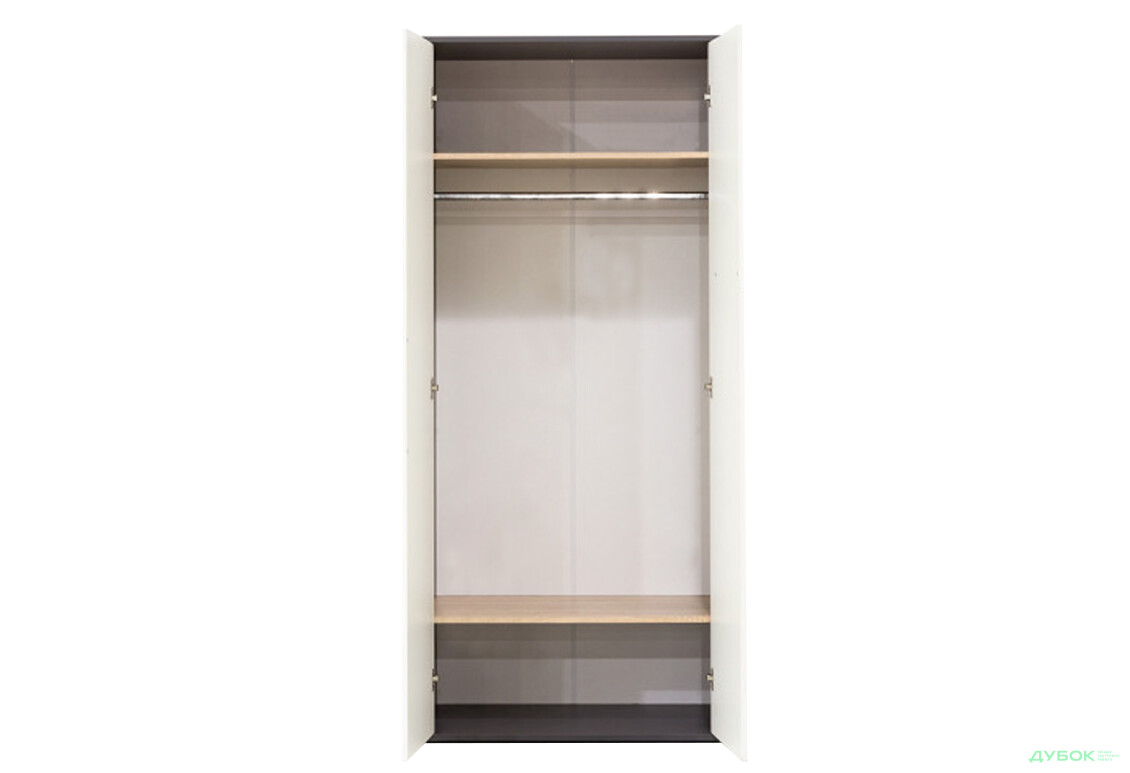 Шафа VMV holding Алекс 2-дверна 84 см Сіро-біла - Зображення 2 Зображення 2 - Шафа VMV holding Алекс 2-дверна 84 см Сіро-біла