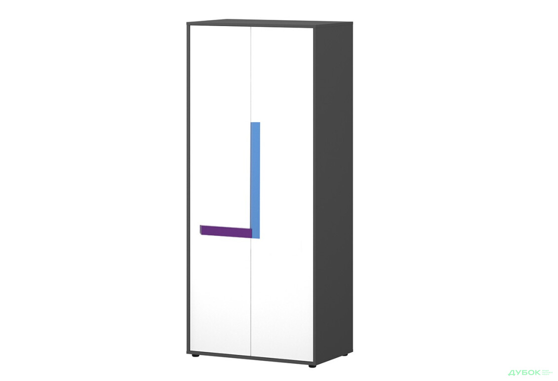 Шафа VMV holding Алекс 2-дверна 84 см Сіро-біла - Зображення 1 Зображення 1 - Шафа VMV holding Алекс 2-дверна 84 см Сіро-біла