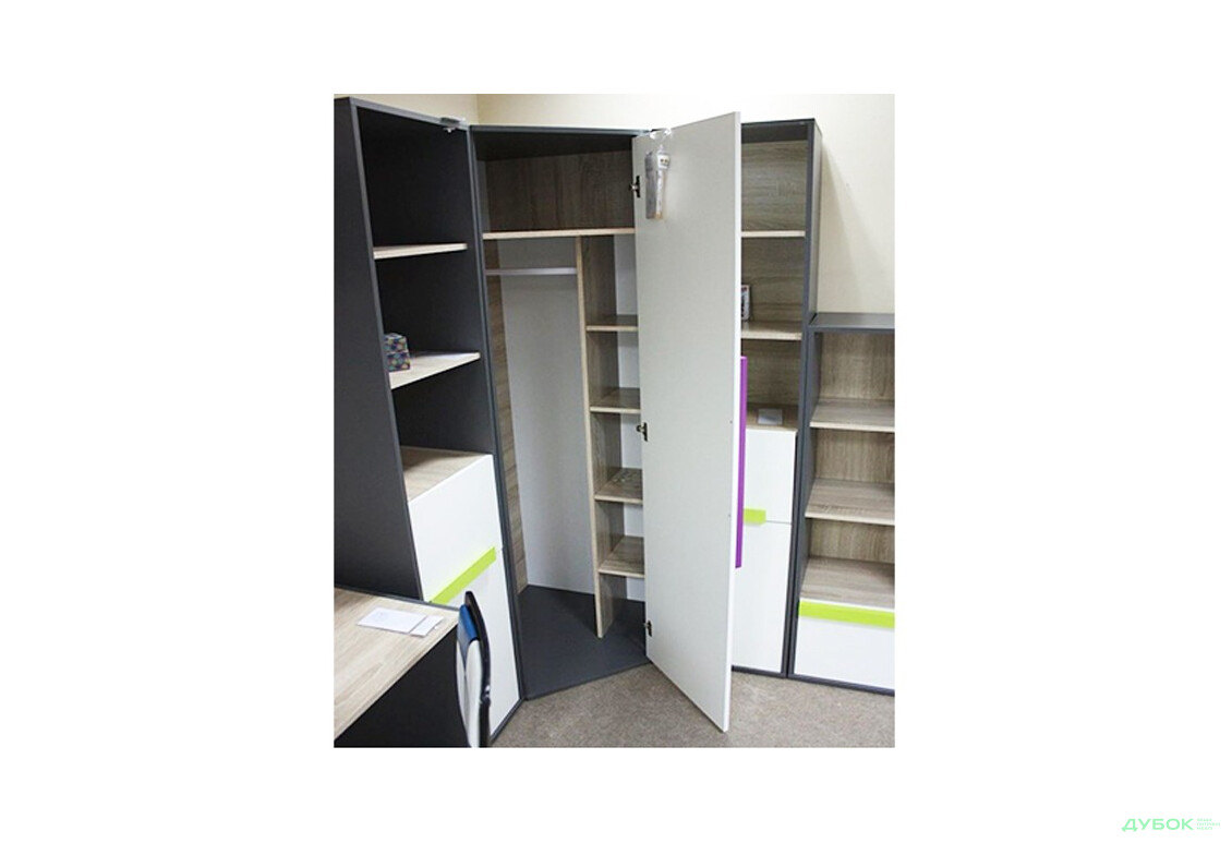 Шкаф угловой VMV holding Алекс 1-дверный 71 см Серо-белый - Изображение 3 Изображение 3 - Шкаф угловой VMV holding Алекс 1-дверный 71 см Серо-белый