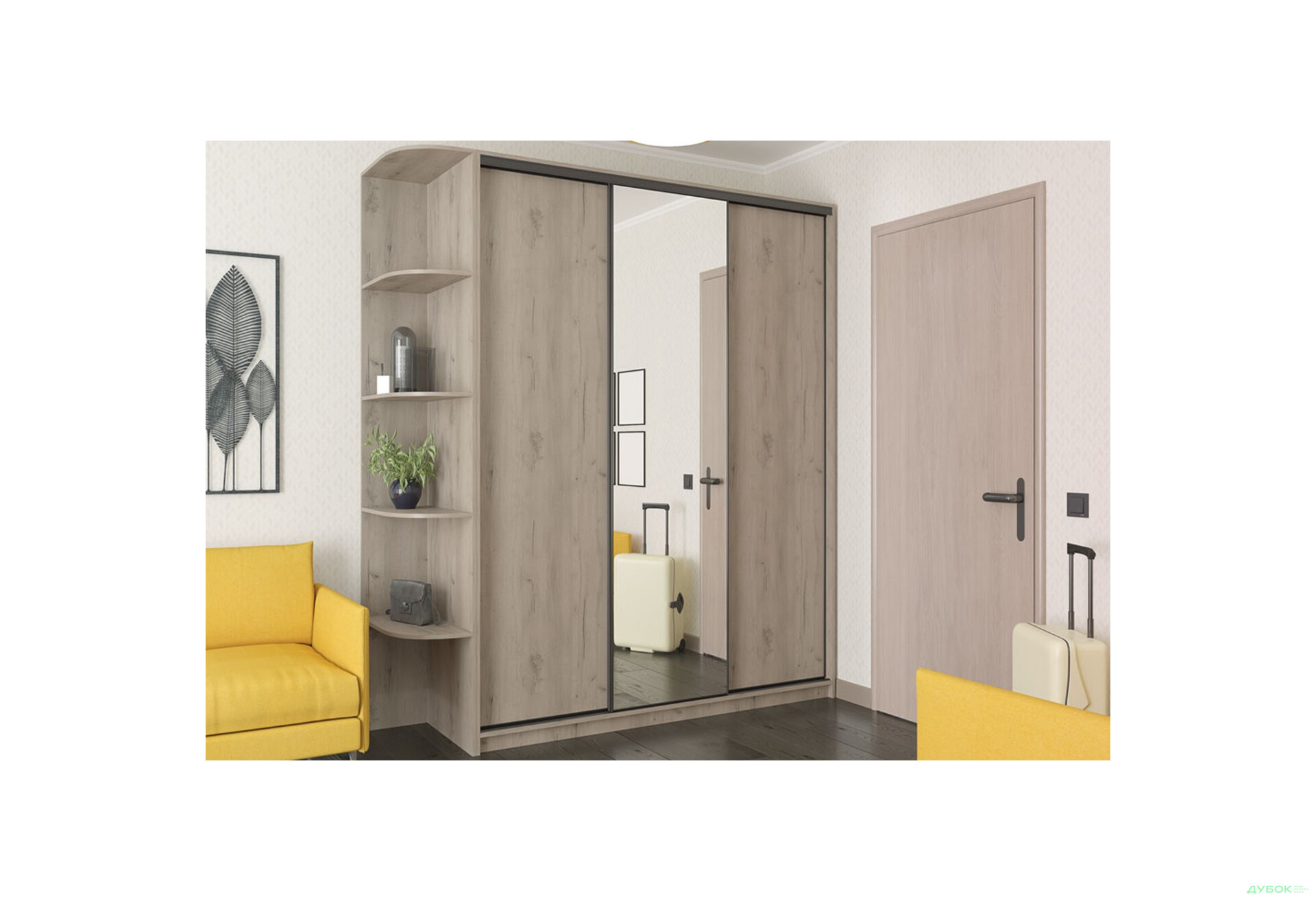 Шафа-купе Альто / Alto 3Д 1.8 м VIP-master - Зображення 3 Зображення 3 - Шафа-купе Альто / Alto 3Д 1.8 м VIP-master