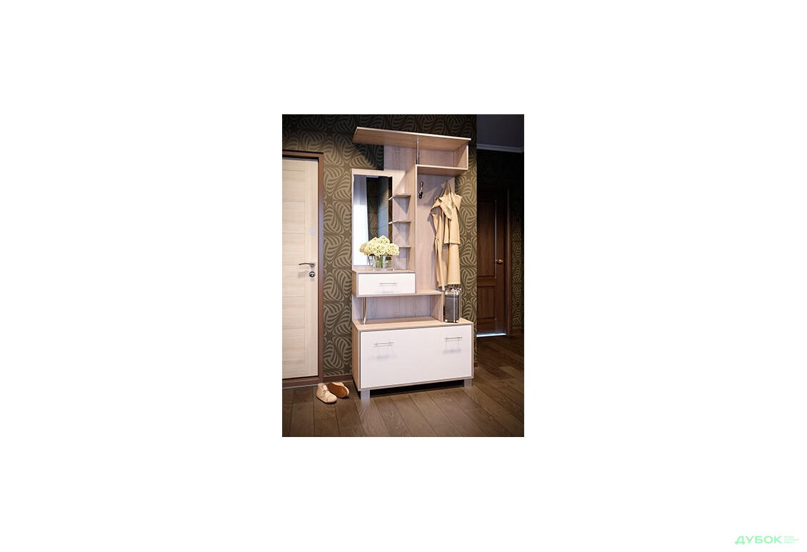 Прихожая Амина (дуб сонома/белый) Svit Mebliv - Изображение 1 Изображение 1 - Прихожая Амина (дуб сонома/белый) Svit Mebliv