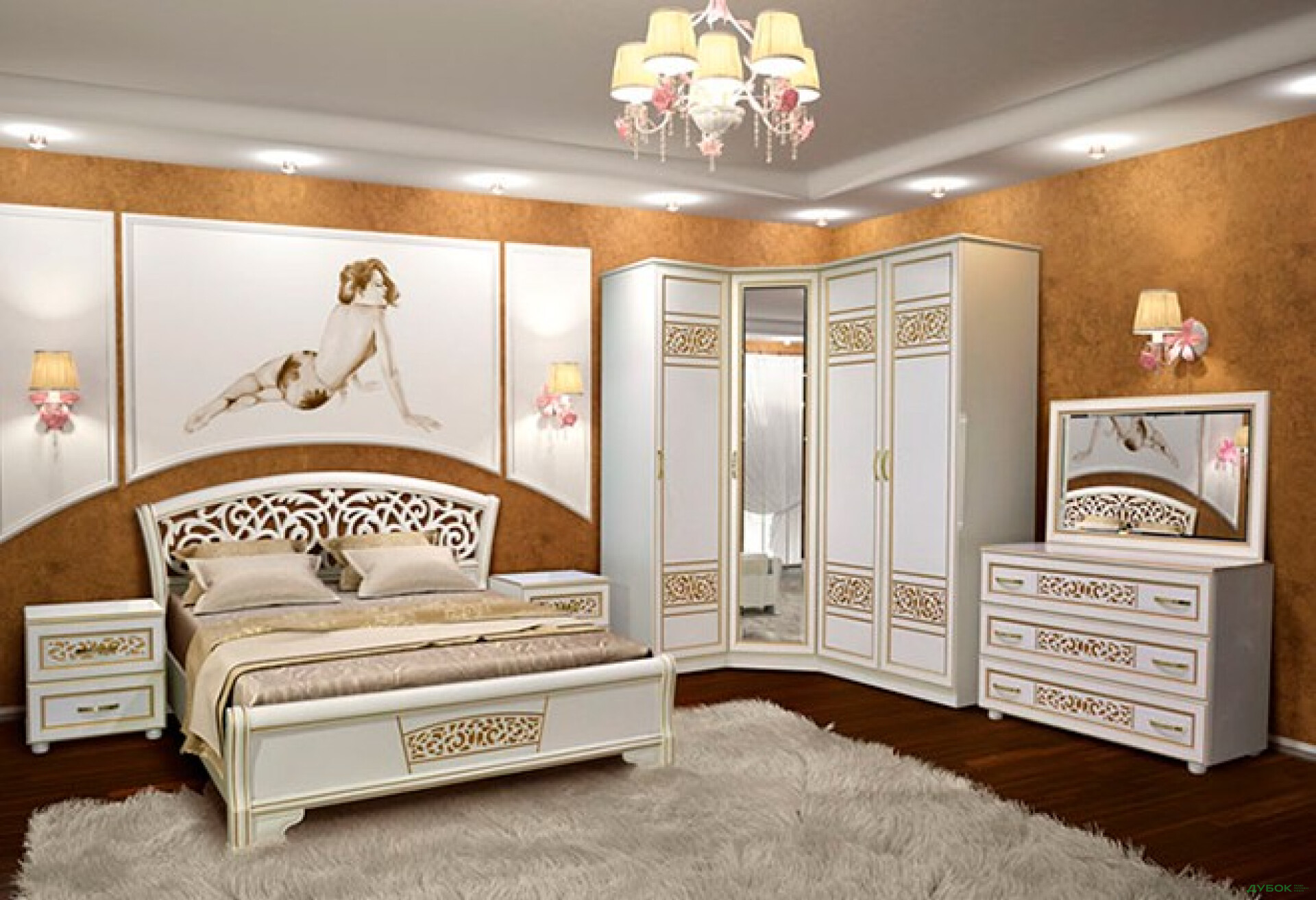 Фото 1 - Модульна спальня Поліна Нова Світ Меблів