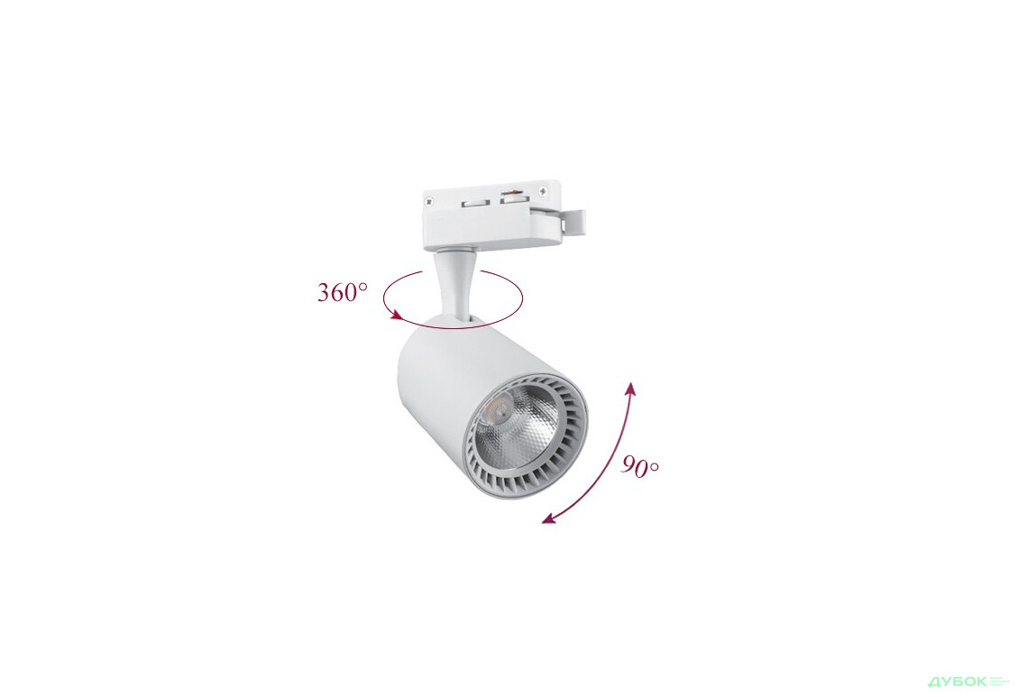 Изображение 3 - Трековый LED светильник AL102 COB 12W 960LM 4000K белый Ферон