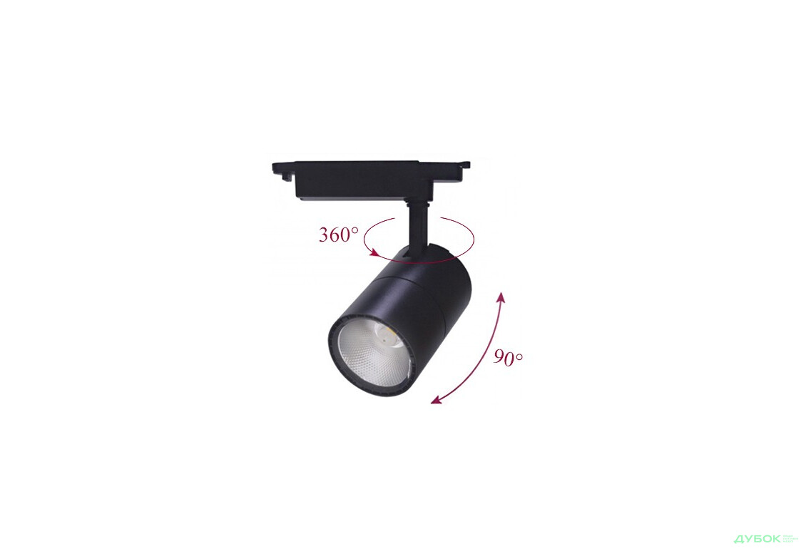 Изображение 3 - Трековый LED светильник AL103 COB 30W 2700LM 4000K черный Ферон