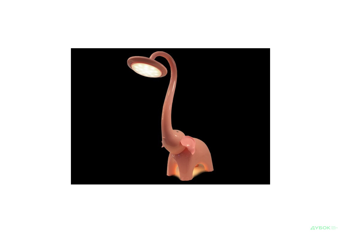 Зображення 3 - Настільний світильник Jumbo 6W рож. Слон дімер. 049-026-0008 Horoz Electric