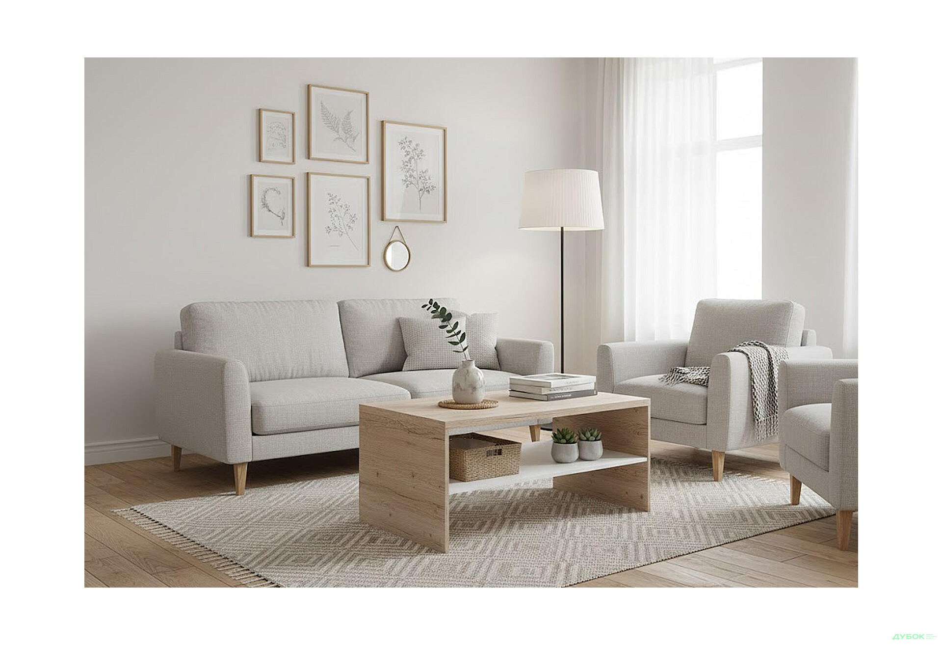 Изображение 2 - Стол журнальный ВМВ Холдинг Дора 100x60 см с полкой, дуб санремо