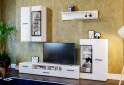Фото 1 - Комплект стінка з вітриною Kredens furniture Шайн 278 см Біла