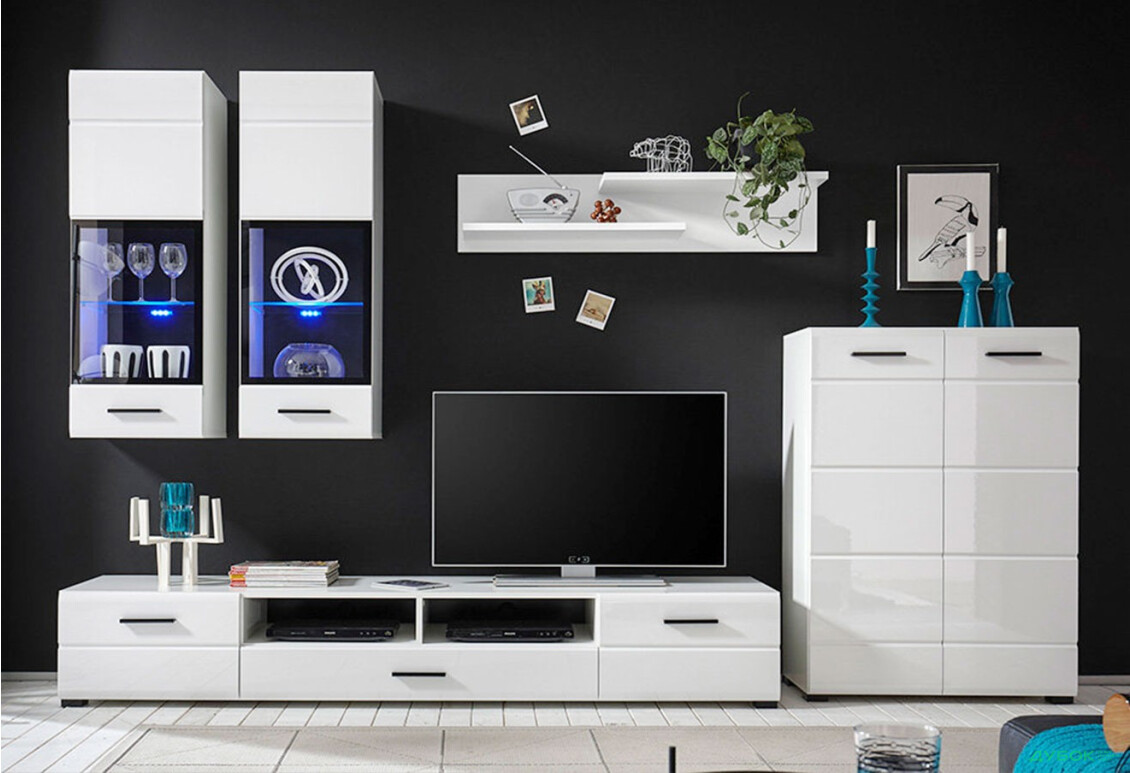 Комплект стінка з комодом ВМК Арктика 285 см Білий - Зображення 1 Зображення 1 - Комплект стінка з комодом ВМК Арктика 285 см Білий