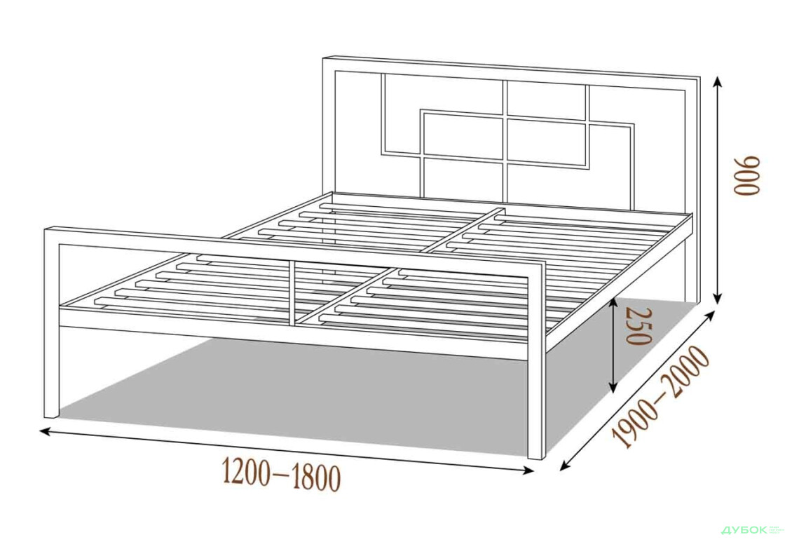 Изображение 2 - Кровать Квадро 160 + вклад ДВП Металл-Дизайн