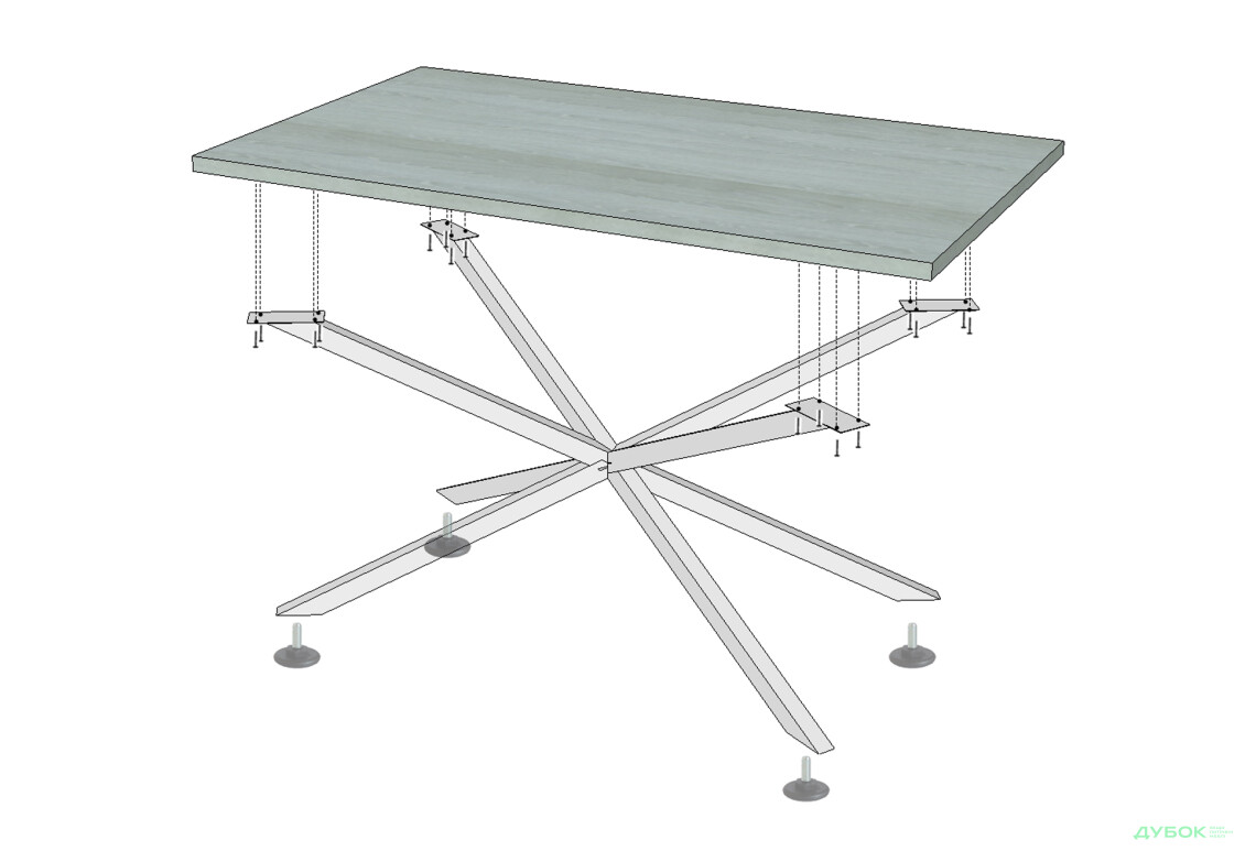 Изображение 3 - Обеденный столик Икс Металл-Дизайн