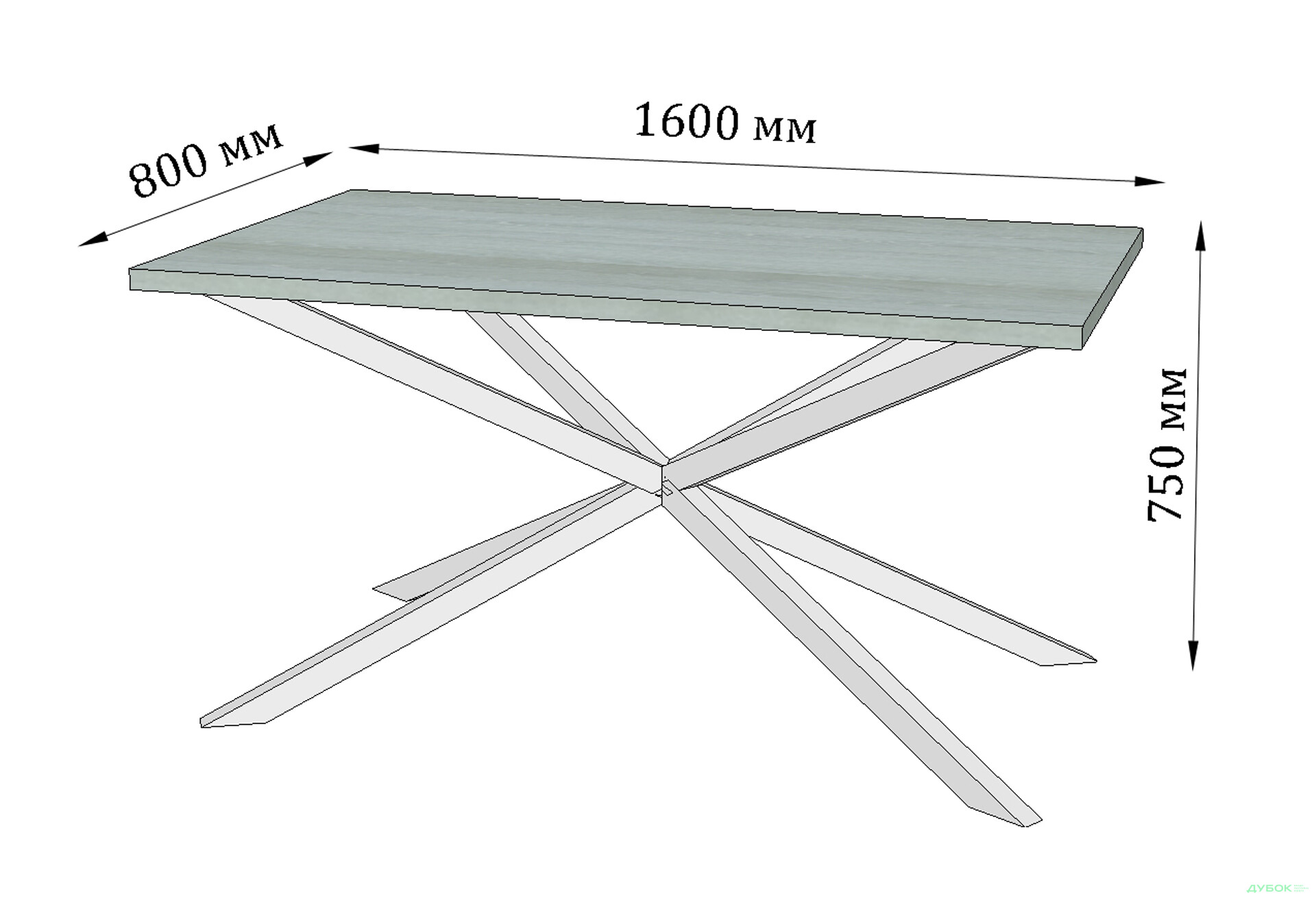 Изображение 4 - Обеденный столик Икс Металл-Дизайн