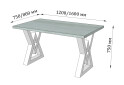 Фото 2 - Обідній стіл Астон 750/1600/800 Метал-Дизайн