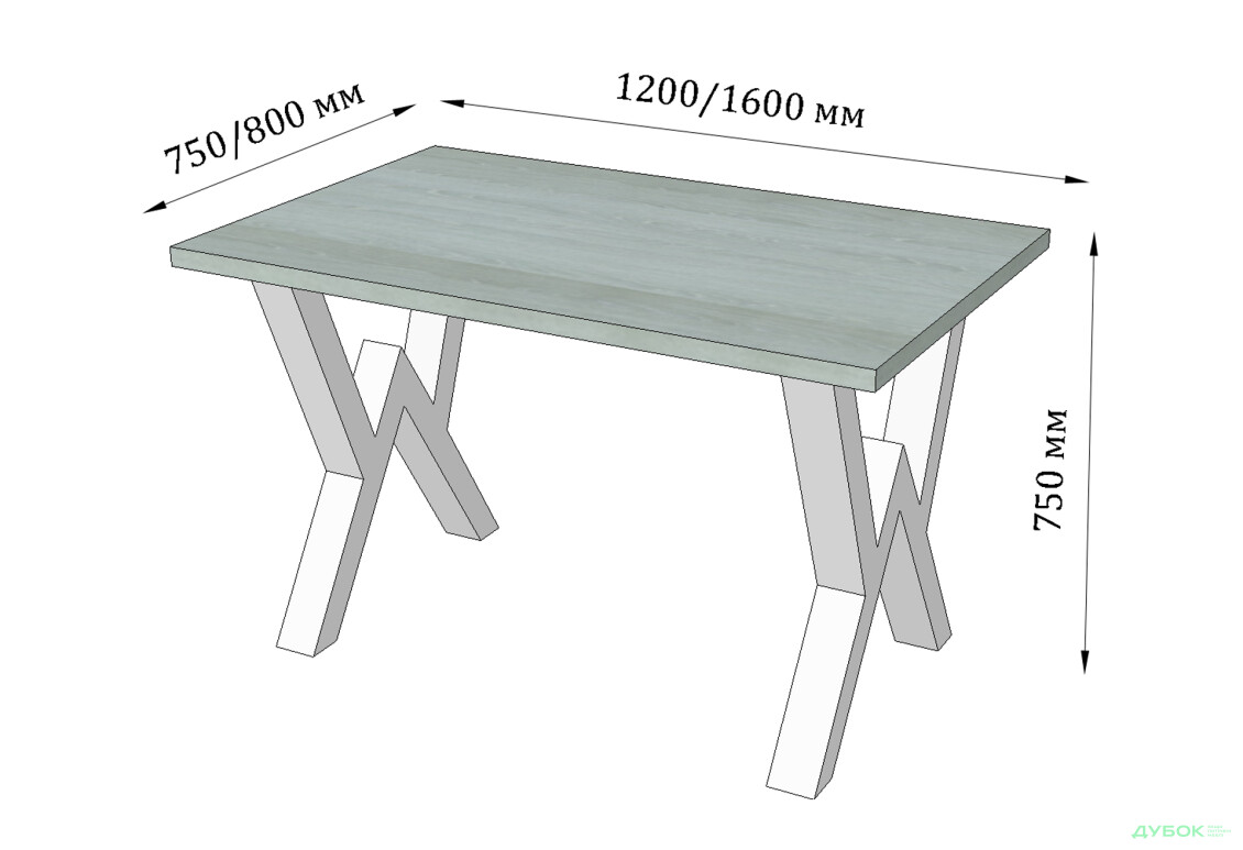 Фото 3 - Обеденный стол Виннер 750/1600/800 Металл-Дизайн