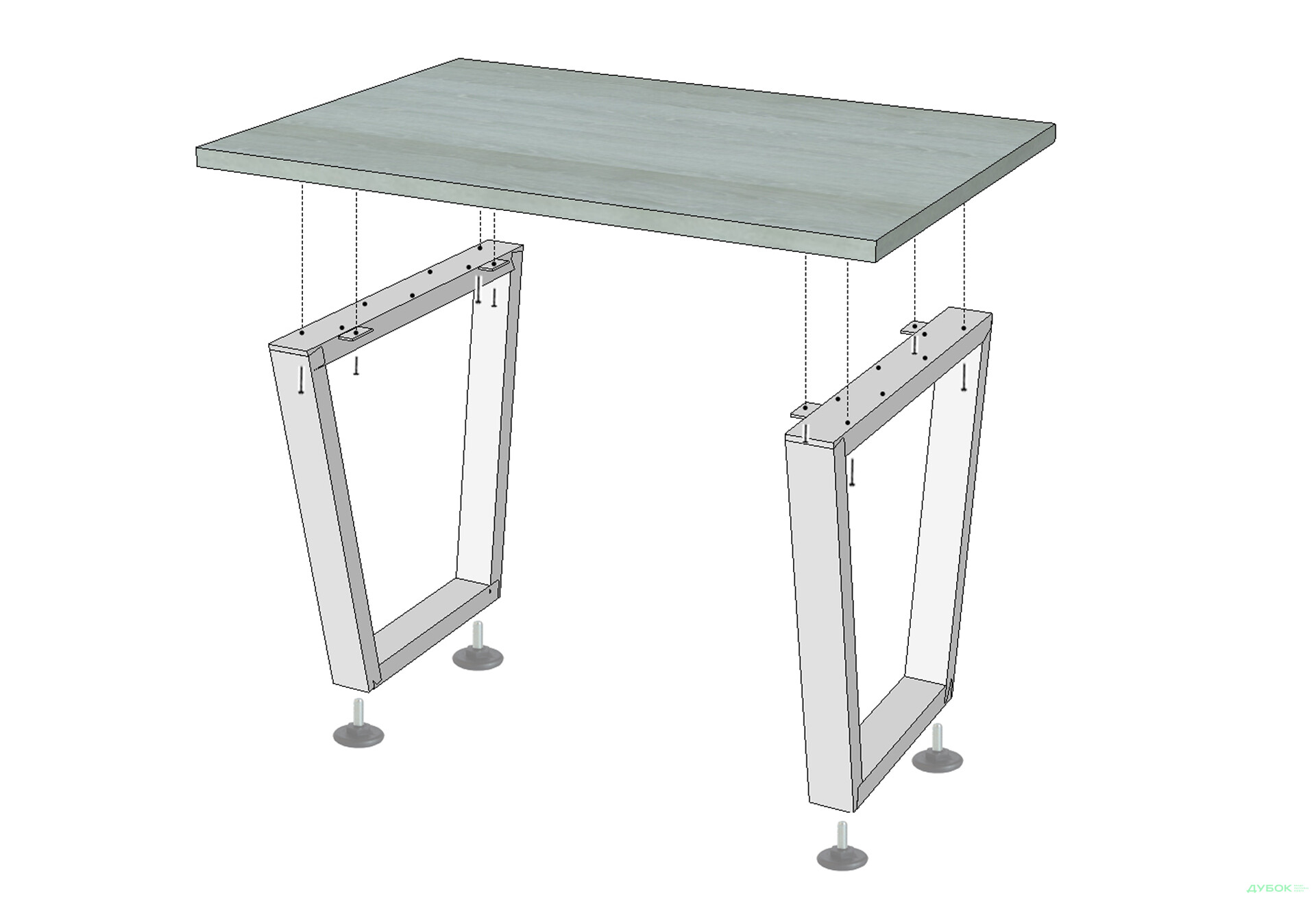 Фото 3 - Обеденный стол Бинго 750/1200/750 Металл-Дизайн