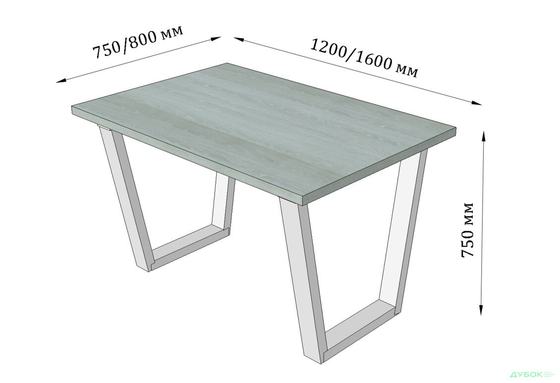 Обеденный стол Бинго 750/1600/800 Металл-Дизайн - Изображение 2 Изображение 2 - Обеденный стол Бинго 750/1600/800 Металл-Дизайн