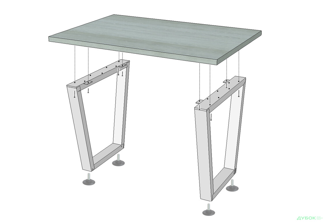 Фото 3 - Обідній стіл Бінго 750/1600/800 Метал-Дизайн