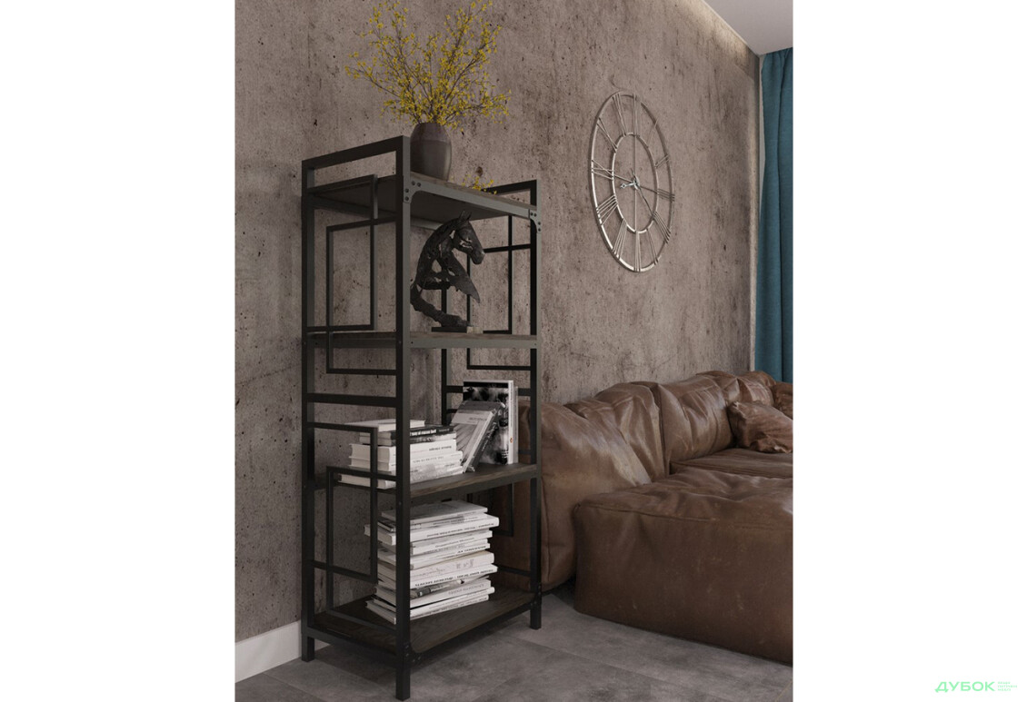 Стеллаж 4 полки (серия Квадро) Металл-Дизайн - Изображение 2 Изображение 2 - Стеллаж 4 полки (серия Квадро) Металл-Дизайн