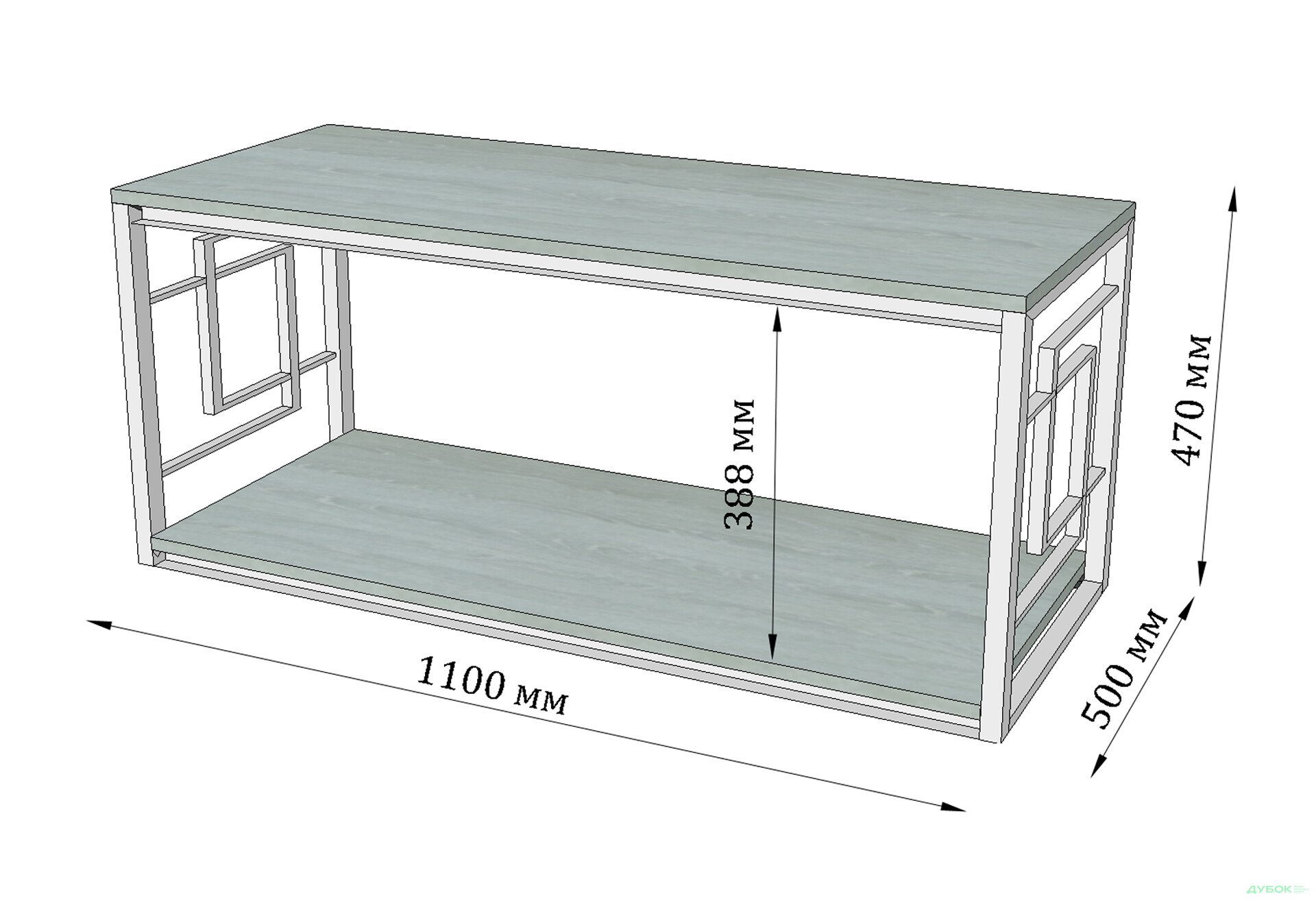 Стіл журнальний, серія Квадро Метал-Дизайн - Зображення 3 Зображення 3 - Стіл журнальний, серія Квадро Метал-Дизайн