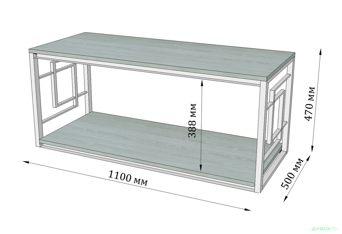 Зображення 3 - Стіл журнальний, серія Квадро Метал-Дизайн