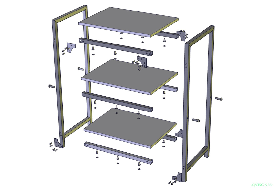 Зображення 4 - Стіл журнальний, серія Квадро Метал-Дизайн