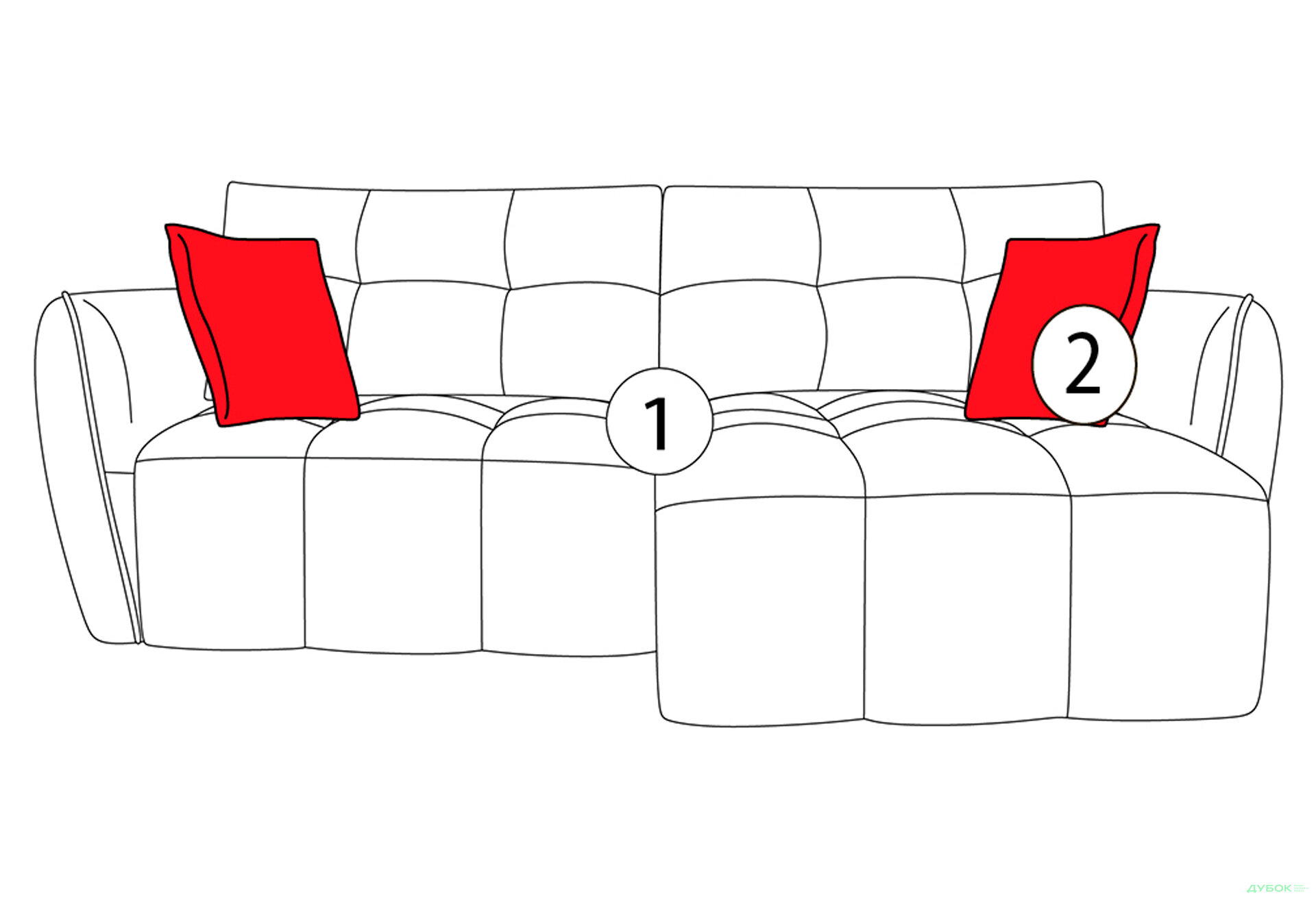 Зображення 24 - М'який куточок Бруклін / Brooklyn Диван-ліжко кутовий 3 Seater з підйомом отоманки