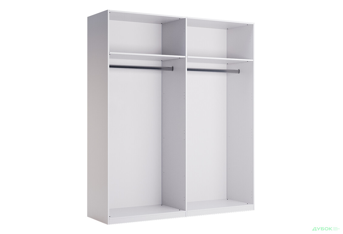 Шафа MiroMark Асті 4-дверна 184 см Дуб крафт/Білий - Зображення 2 Зображення 2 - Шафа MiroMark Асті 4-дверна 184 см Дуб крафт/Білий